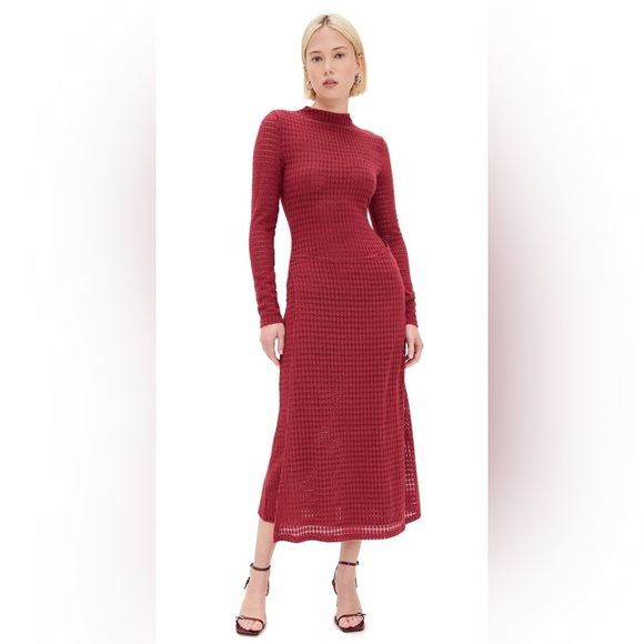 NWT Lioness Resolution Sweater Maxi Dress Burgundy Size XS - Picture 1 of 8